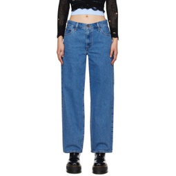 Blue Baggy Dad Jeans 241099F069050