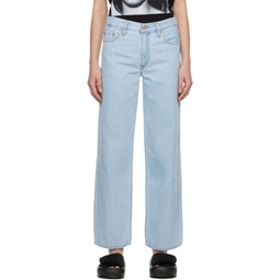 Blue Baggy Dad Jeans 222099F069028