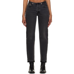 Black 501 Mini Waist Jeans 231099F069015