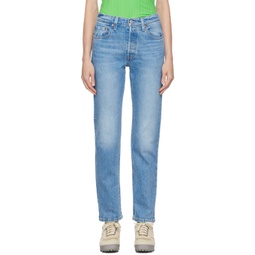 Blue 501 Straight Jeans 232099F069048
