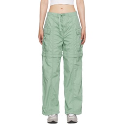 Green Convertible Trousers 232099F087001