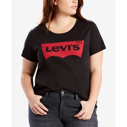 Trendy Plus Size Perfect Logo Cotton T-Shirt