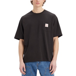 Mens Workwear Relaxed-Fit Solid Pocket T-Shirt