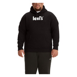 Mens Big and Tall Relaxed Graphic Pullover Hoodie