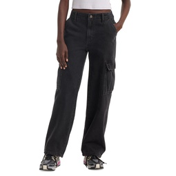 Womens 94 Baggy High Rise Cargo Jeans