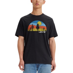 Mens Relaxed-Fit Short-Sleeve Crewneck Logo T-Shirt