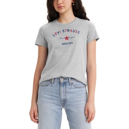 Womens Perfect Graphic Logo Cotton T-shirt
