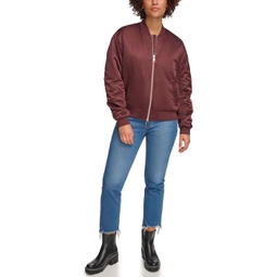 Womens Levis Fashion Bomber with Ruching on Sleeves