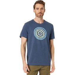 Mens Life is Good Concentric Short Sleeve Crusher Tee