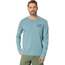 Mens Life is Good Outdoor Icons Long Sleeve Crusher Tee
