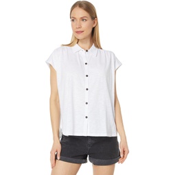 Lilla P Short Sleeve Button Front