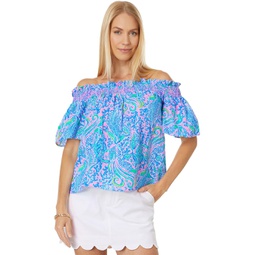 Womens Lilly Pulitzer Leanne Off-the-Shoulder Top