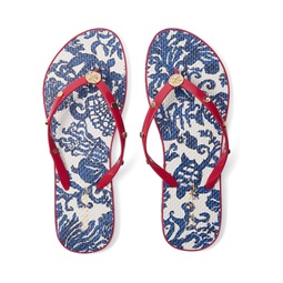 Womens Lilly Pulitzer Embellished Pool Flip-Flop