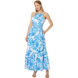 Womens Lilly Pulitzer Charlese Cotton Halter Maxi