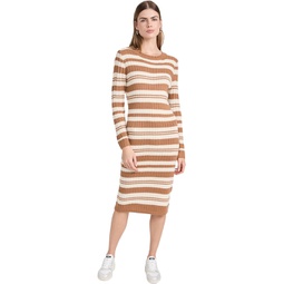 Womens line and dot Duo Striped Sweaterdress