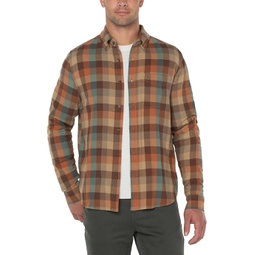 Mens Liverpool Los Angeles Flannel Shirt with Button Collar