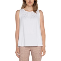 Liverpool Los Angeles A-Line Sleeveless Ultra Soft Knit Top with Keyhole