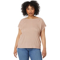 Liverpool Los Angeles Boat Neck Dolman Jersey Knit Top with Shoulder Pleats