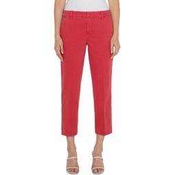 Liverpool Los Angeles Kelsey Crop Mid-Rise Trouser with Slit Soft Touch Twill 26