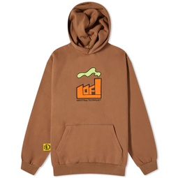 Lo-Fi Plume Applique Hoodie Brown