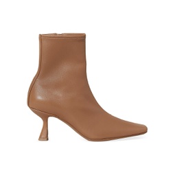 Thandy Curved Heel Leather Booties