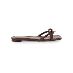 Hadley Leather Bow Sandals