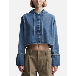 CROPPED HOODED SHIRT