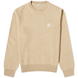 Loewe Anagram Crew Neck Jumper Beige Melange