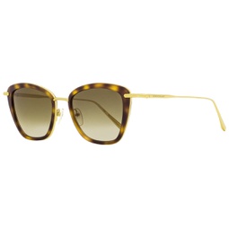 Longchamp Womens Rectangular Sunglasses LO638S 214 Gold/Havana 52mm