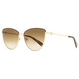 Longchamp Womens Tea Cup Sunglasses LO152S 720 Gold/Black/Havana 58mm