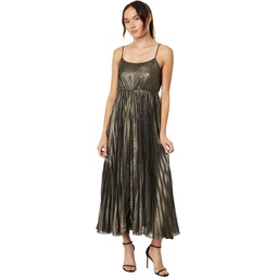 Womens Lucky Brand Pleated Party Midi Dress