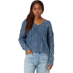 Lucky Brand Cable Stitch V-Neck Pullover