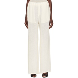 Off-White Elasticized Waistband Trousers 241388F087000