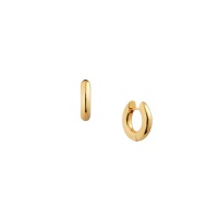 14K Goldplated Chunky Huggie Hoop Earrings