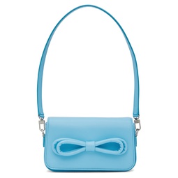 Blue Puffed Bow Shoulder Bag 222404F048073