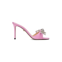 Pink Double Bow 95 Heeled Sandals 241404F125022