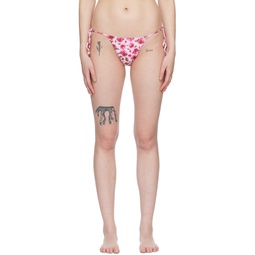 Pink Self Tie Bikini Bottom 241533F105000