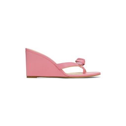 Pink Wedge Heeled Sandals 241533F125009
