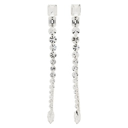 Silver Crystal Drop Earrings 241533F022000