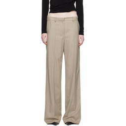 Taupe Two Pocket Trousers 232533F087005