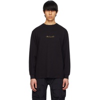 Black Embroidered Long Sleeve T Shirt 241983M213002