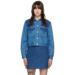 SSENSE Exclusive Blue Alia Denim Jacket 222938F060000