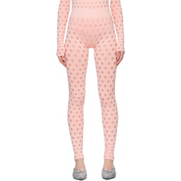 SSENSE Exclusive Pink Perforated Leggings 221370F085006