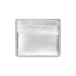 Silver Leather Card Holder 231168M163004