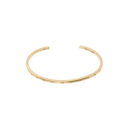 Gold Numerical Cuff Bracelet 232168M142017