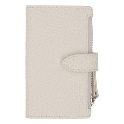 Gray Four Stitches Card Holder 241168M163009
