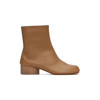 Beige Tabi Ankle Boots 232168F113010