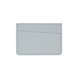 Gray Leather Card Holder 231168M163009