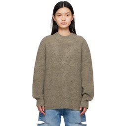 Brown Crewneck Sweater 231168F096002