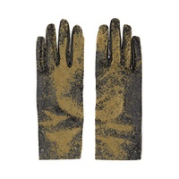 Brown Flocked Gloves 232168F012013